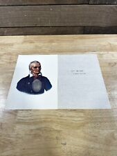 Vintage Native American Laminated Print Of “Red Jacket” A Seneca War Chief  picture