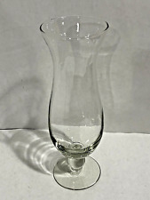 Clear pedestal vase, Glass, 10 1/2