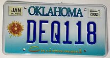 Rare Oklahoma License Plate - Environment - Flower, DEQ118 - Excellent Condition picture