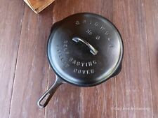 Griswold #8 Cast Iron Low Dome Skillet Cover Fully Marked Restored picture