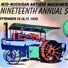1995 Antique Machinery Tractor Gas Show 1907 Rumely Clio Mid Michigan Plaque picture