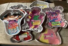 Wilton Cake Pans - Assorted ~ Barney, Sesame Streets, SpongeBob, Dora, Barbie picture