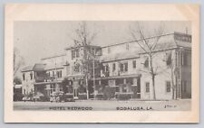 Bogalusa LA Louisiana Hotel Redwood Vintage Cars Postmarked 1942 Postcard picture