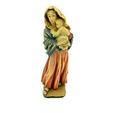 Vintage Anri Madonna Mary and Child Jesus Wooden Carving 6