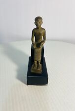 Rare Antique Bronze Egyptian Great Priest IMHOTEP Seated Statue 6