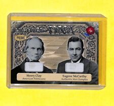 2024 Historic Autographs Prime Henry Clay Eugene McCarthy 5/15 DNA Hair Card  picture