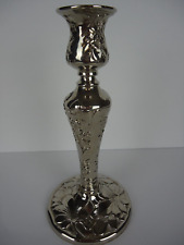 VTG International Silver Company Candlestick Holder 9 inch Floral  Maximalist picture