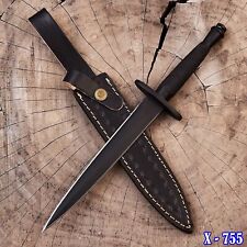 Vintage WW2 Double-Edged V42 Military Knife  Stiletto Dagger Knife With Sheath picture