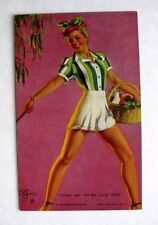 Vintage Sexy Pinup Girl Picture Mutoscope Zoe Mozert Red Head w/ Shopping picture