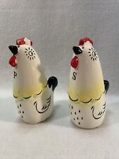 Vintage Retro Chickens Salt and Pepper Shakers Without Noise Makers picture