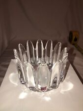 Vintage Orrefors Jan Johasson Sweden Fleur Cut Clear Crystal Candy Dish Bowl picture