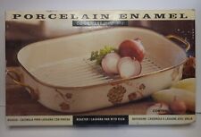Tabletops Unlimited Porcelain Enamel Roaster/Lasagna Pan W/Rack  picture