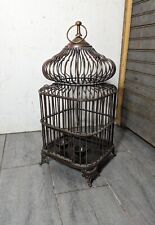 Vintage Brass Decorative Birdcage Birdhouse - Wire Dome - Victorian picture