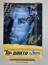 ✅ NOS Vintage 2002 Jeremy McGrath Motorcycle Bud Light Beer Poster Dirt Bike picture