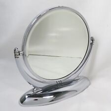 Vintage Art Deco Vanity Shaving Mirror 2 Sided Chrome picture