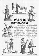 Philip Kraczkowski Rare Vintage Print Article Bronze Cowboy Western Horse Oater picture