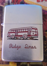 1940's Ridge Lines Bus 5 barrel Hinge Zippo picture