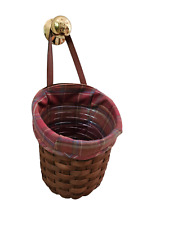 Longaberger Foyer Basket Leather Loop Rich Brown Toboso Liner Protector picture
