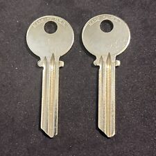TWO (2) KEY BLANKS FIT MEDECO LOCKS 5ME1 LEVEL 1 5-PIN BRASS 1515 picture