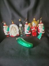 Vintage Whitehurst Christmas Ornaments 7 in all Hand Painted and Mouthblown picture