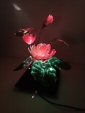 Vintage Fiber Optic Flower Lamp Light Color Changing. Hard To Find picture