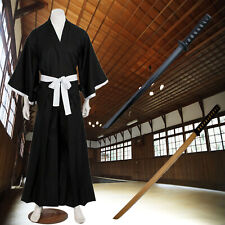 Japanese Samurai Robe Cloak + Wooden Daito Bokken Katana Costume Cosplay Set picture