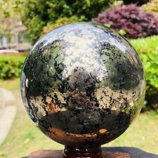 8.62LB Natural Beautiful Chalcopyrite ball Quartz Crystal Sphere Healing 1347 picture