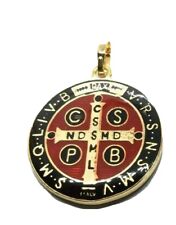 San Benito 18k Gold Plated Pendant with 20 inch Chain- St. Benedict Medal picture