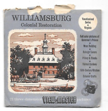WILLIAMSBURG Colonial Restoration, completeView-Master S3 pkt reels 181-ABC 1955 picture