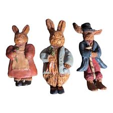 Tole’n Haus Heirloom Collection Doris Williams 1993 Peter Rabbit Figurines Wood picture