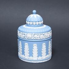 Wedgwood Pale Blue Jasper Jasperware Floral Acanthus Tea Canister Limited to 100 picture