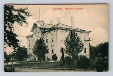 Windsor ON-Ontario Canada, City Hall, Antique, Souvenir Vintage c1916 Postcard picture