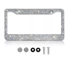 Bling Rhinestone Sparkling License Plate Frame Tag Cover Accessory Car Vehicle picture