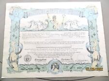 RARE 1929 Vintage US Navy Shellback Cert USS GLACIER AGB-4 BLANK SIGNED W/SEAL picture