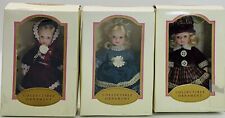 Vintage￼ Victorian Christmas Ornament Bisque Velvet Dresses Girls Lot Of 3 New picture