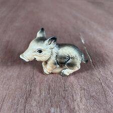 Vintage Goebel W. Germany 518 Baby Pig Wild Boar Miniature Brown Black Figurine picture