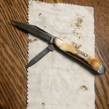 Vintage 1980s USA made BEAR MGC damascus FAT STAG 2 blade stockman pocket knife picture