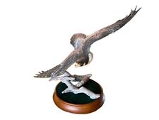Franklin Mint ceramic osprey with wood base. picture