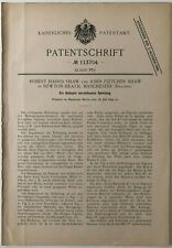 Antique German Patent Nr:113704 - Football Game - Newton Heath Manchester-Shaw picture