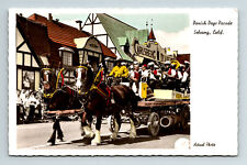 RPPC Postcard Solvang CA California Danish Days Parade Viking Band Horses picture