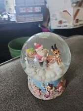2001 Enesco Rudolph The Red Nosed Reindeer Musical Snow Globe The Island Of Misf picture