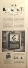 Hallicrafters TV Model 1085 Clear Picture Television Vintage Print Ad 1953 picture