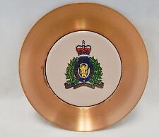 Vintage Fantasy Copperware Enameled Royal Canadian Mounted Police Crest Plate picture
