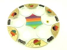 Unique Hand Made in Israel Lily Tlik Passover Seder Plate Dish Glass Decorative picture