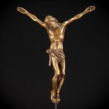 Corpus Christi Bronze 1800s Antique Jesus Sculpture | 19th Christ Statue | 6.1