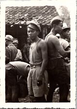 Vtg Found B&W Photo 1940s African American Soldiers Military Army WW2 picture