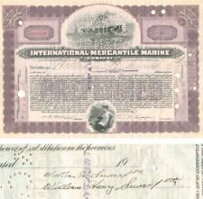 William H. Seward signed twice International Mercantile Marine - Co. that Made t picture