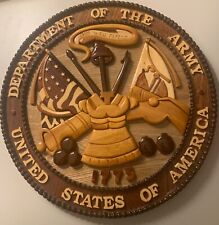 Gorgeous U.S. Department Of The Army Wood Handcrafted Plaque picture