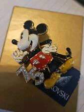 Swarovski Crystal Disney Pin Brooch Mickey Mouse NWT 75 swan Mark ENAMEL stones  picture