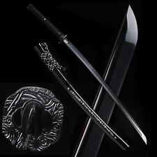 Battle Ready All Black T10 Steel Japanese Samurai Sword Katana Razor Sharp picture